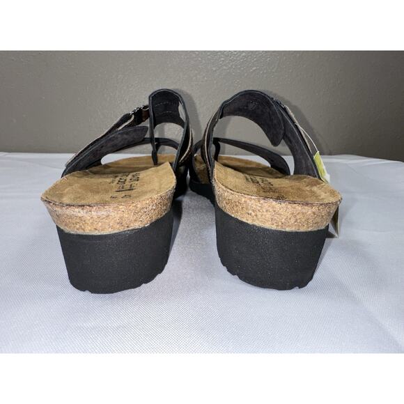 NWT Naot EUR 40 Jessica Toe Loop Slide Sandals Metallic Bronze Leather Strappy - Picture 7 of 12
